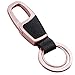 Lecxci Practical Hanging Casual Car Keychain, Home Key Tags Holder for Men Women (2-ring, Rose Gold)