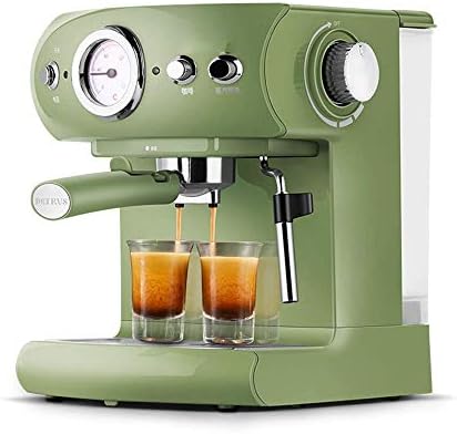 レトロな緑のコーヒーマシン家庭用小型高圧抽出完全半自動イタリアの商業