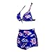 JOYMODE Swimsuits for Women Swimwear Bikini Push Up High-waisted Floral Print Bikini Set