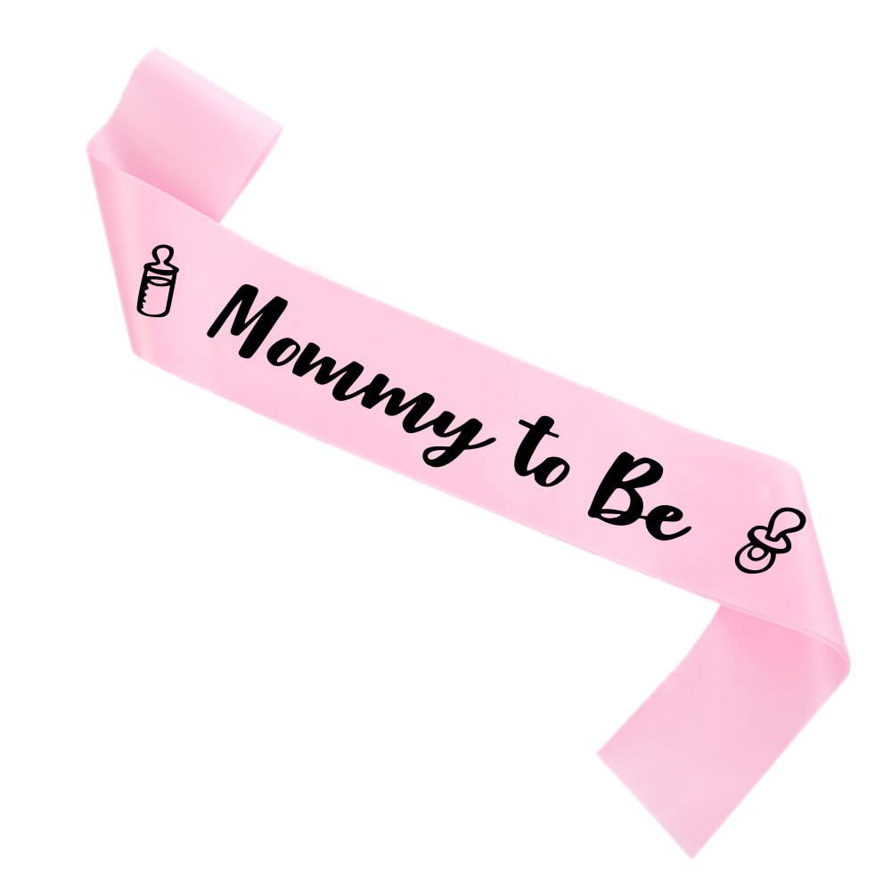 Photo 1 of " Mommy to be " mommy to be sash for baby shower, Baby Shower Sash for Gril, pink sash - 'Mommy to Be' Sash With Beautiful PINK Ribbon and Black Foil Text - Ideal Gender Reveal, Baby Shower, Welcome
