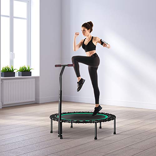 HOMEOW 40" Mini Trampoline Bungee Rebounder for Adults 440lbs with