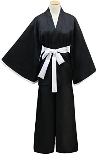 Molyee Adults Anime Bleach Death Cosplay Costume Shinigami Kimono Kit L