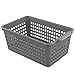 Doryh Plastic Storage Baskets Set, Grey, 4 Packs Small Desktop Storage Basket Bin