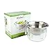 Plus Chilled Dipping Bowls Stainless Steel & Crystal Clear Acrylic Ice Container, Lid Included, Keeps Party Food Chilled for Hours, 3 Piece Set, 22 Ounce Capacity