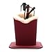 Eyeglass Holder, Wine Red PU Leather Glasses Stand Case, Plush Lined Protective Eyeglasses Case for Desks or Nightstands