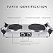 Duxtop Hot Plates Double Cast-Iron Burner Portable Electric Stove Cooktop with Adjustable Temperature Control, 1800W, Metal Housing, Indicator Light (Double)