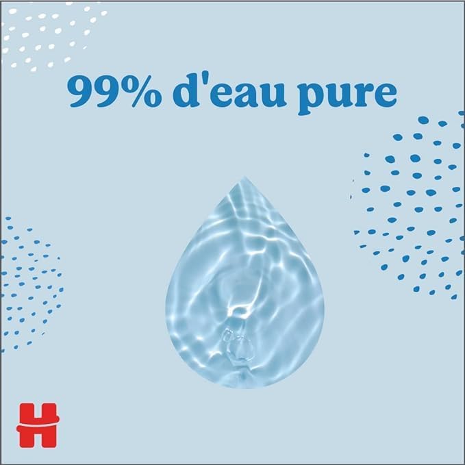 Lingettes Pure pour bébé, 18 paquets (1008 lingettes au total) - Lingettes à 99% d'eau pure - Sans parfum pour un nettoyage tout en douceur - Lingettes humides naturelles