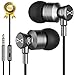 Marsno Earbuds, in Ear Earphones Headphones with Microphone,in-Line Remote - Wired Earbuds, Pure Sound,High Definition,Noise Isolating,Super Heavy BASS (Gray Upgraded)