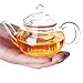 Vivoice Ultra 8.5oz(One Cup) Clear Heat Resistant Glass Teapot Infuser with 250 ml Glass Filter (250ml)
