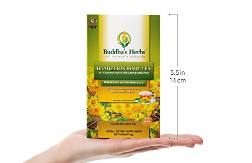 image for Buddha's Herbs 100% Natural Dandelion Root Tea with Burdock Roots - Di