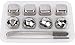 Xummit Whiskey Stones - Set of 8 Stainless Steel Whiskey Ice Cubes & Diamonds with Freezing Storage Tray and Tongs Reusable Wine Chillers, Whisky Chillers, Whiskey Chilling Rocks