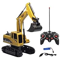Fdrone Heavy Metal Excavator Model Free Wheeler Die Cast Construction Toy 1:24 Scale