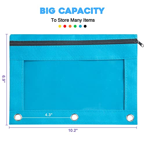 Shemira Pencil Pouch for 3 Ring Binder, Bulk 30 Pack Cloth Pencil