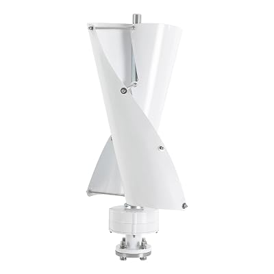 SBPKMARSCT Wind Turbine, 100W 42.65ft/s Vertical Axis Wind Turbine Generator Home Windmill Kit Hybrid Wind System with Controller for Home, Business, Industrial Energy Supply (100W 12V White)