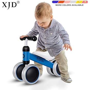 Xjd Baby Balance Bikes Bicycle Baby Toys For 1 Year Old Boy Girl 10 24 Months Toddler Bike Infant No Pedal 4 Wheels First Birthday Gift Children