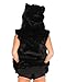iHeartRaves Stardust Space Galaxy Panther Hood Rave Fur Vest (Small)