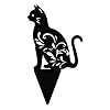 Whitelotous US Black Cat Silhouette Stake Acrylic Hollow Cat Garden Statue Ornaments for Home Garden Yard Patio Outdoor…