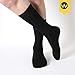 WANDER Classic Ribbed Dress Socks 8 pairs Men's Cotton Solid Premium Socks Seamless Soft (8black, Shoe Size:7-12)