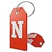 Initial Luggage Tag with Full Privacy Cover and Stainless Steel Loop – (Letter N)