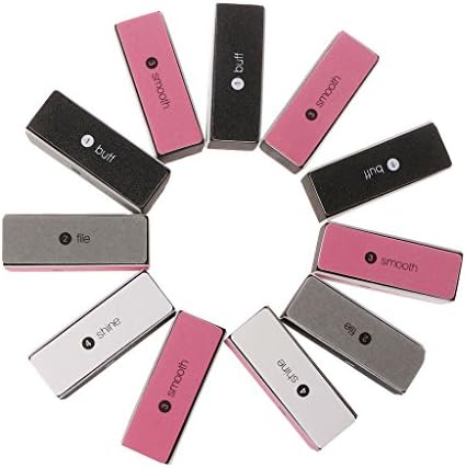 LinkinStar 10 pcs Fashion 4 Way Buffer Block Shine File Polish Nail Art Professional Beauty Tool