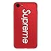iPhone 7 Case,AICase Ultra Thin Supreme Fashion Full Body Coverage Protection Soft PC [Dual Layer][Slim Fit] Case with Tempered Glass Screen Protector for Apple iPhone 7(Red)