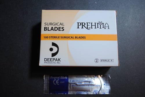Surgical Sterile Scalpel Blade No 15 Box /100 Hojas Bisturi No 15 /100 Prehma