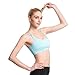 Women's Sexy Strappys Wirefree Yoga Sports Bra Mint Blue L