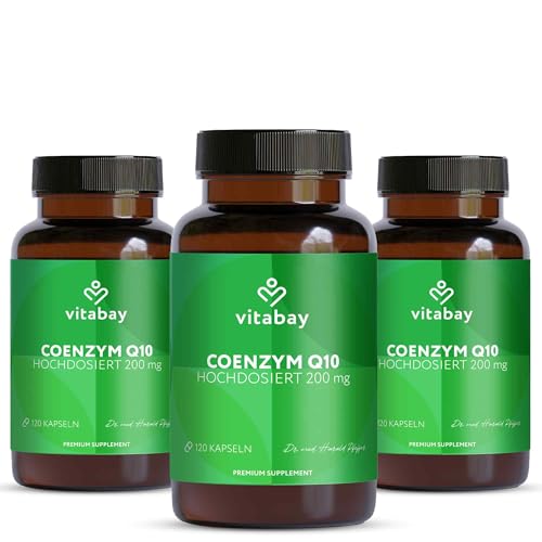 Vitabay Coenzym Q10 Ubiquinon 200 mg – 360 vegane Kapseln – hochdosiert