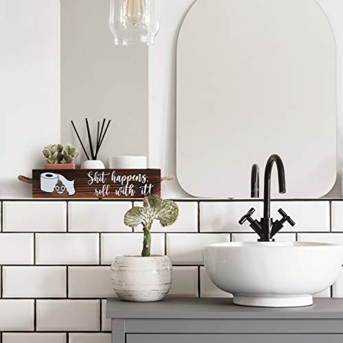 Makuzo Funny Bathroom Decor Toilet Decor Bathroom Box Toilet Paper