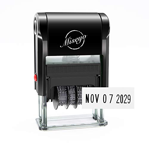 Miseyo Self Inking Rubber Date Stamp - Red Ink (1328)