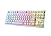Tesoro Gram Spectrum TKL Low Profile Tenkeyless TS-G11TKL Red Mechanical Switch Single Individual Per Key Full Color RGB LED Backlit Illuminated Mechanical White Mechanical Keyboard TS-G11TKL W (RD)