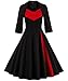 Tempt Me Women's Vintage Half Sleeve Classic A-line Pleated Cocktail Party Dress