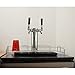 KegWorks Double Tap Draft Beer Tower, Stainless Steel, 3