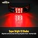 Partsam 2pcs RED LED Marker Clearance Light Chrome Plastic trailer RV Camper 12LED