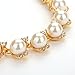 MOOCHI 18K Gold Plated White Man-made Pearls Chain Jewelry Set