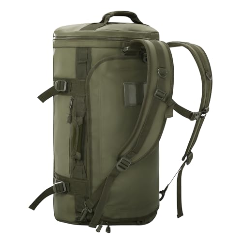 MIER Sporttasche 90L, Reisetasche-Rucksack mit Schuhfach, Dunke Grün