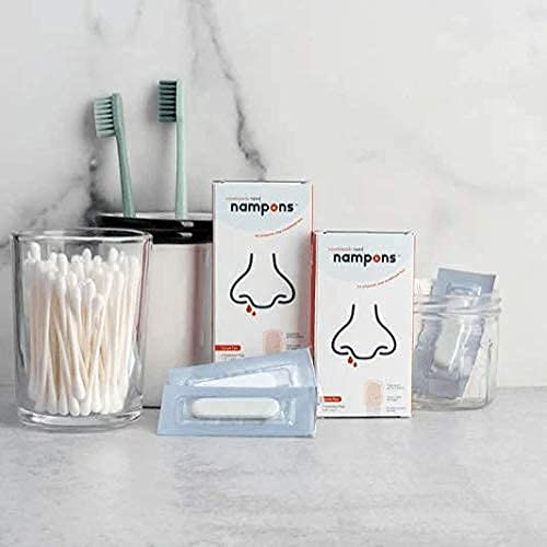 Nampons for Nosebleeds 6 Nasal Plugs with Clotting Agent to Stop Nosebleeds Fast. Trusted by