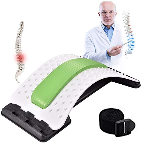 JIAHAO Multi-Level Back Stretching Device,Back Massager Lumbar Support Stretcher Spinal Pain Relieve Back Pain Muscle Pain Relief