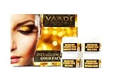Vaadi Herbals Facial Kit - Gold Facial Kit With 24 Carat Gold Leaves, Marigold & Wheatgerm Oil, Lemon Peel Extract All Natural Suitable For All Skin Unisex 70 Grams -