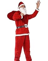 ROZZERMAN サンタクロース コスチューム 大人用 男の子用 女の子用 コスプレ 衣装 セット クリスマス パーティー 3サイズ n124 (大人用)