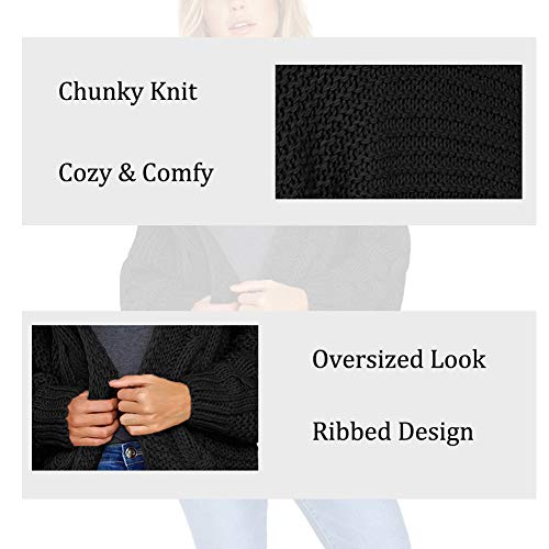 [- DOKOTOO Womens Open Front Long Sleeve Chunky Knit Cardigan Sweater S-XXL  -]