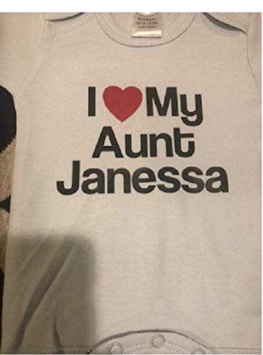 I love my Aunt personalized custom baby onesie ® one piece auntie infant bodysuit