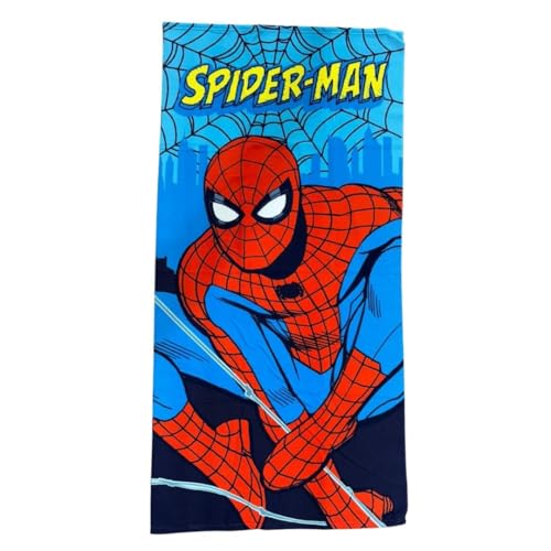 , Toalla Spiderman, Toalla Playa Niño, de Microfibra, Grande, para Piscina, Tumbona, Baño, Ducha, Suave, 100% Poliéster, 140 x 70 Centímetros, 240 gsm