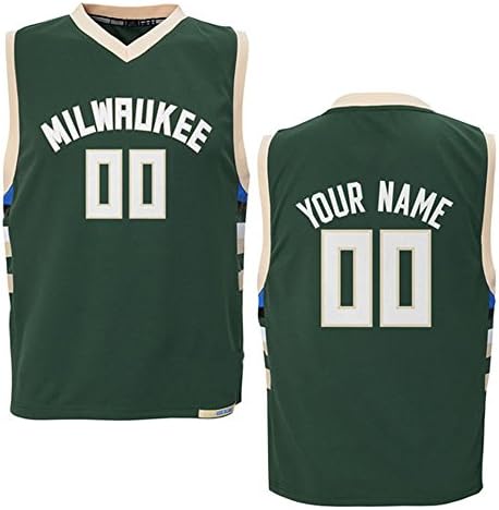 Men's Milwaukee Bucks Green Custom Replica Basketball Jersey Giannis Antetokounmpo #34 Size S