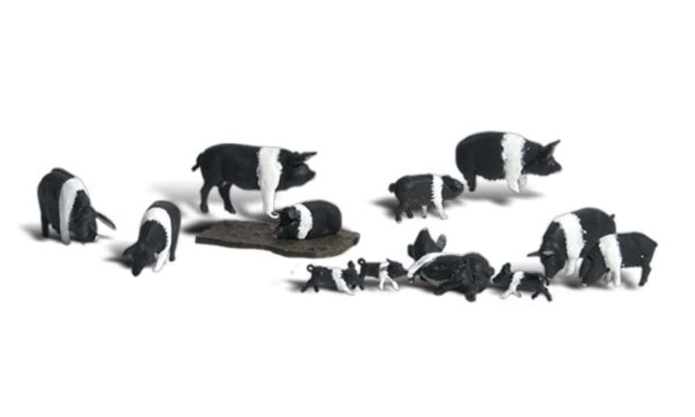 HO Hampshire Pigs Woodland Scenics