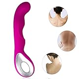 EECHIN Cordless Magic Massager Wand for Women Shoulder Neck Back Waist Foot and Whole Body Relaxation Therapy Presents for Girlfriend (Rose Red)