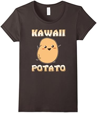 Womens Potato Shirt Kawaii Funny Gift For Men And Women Small Asphalt