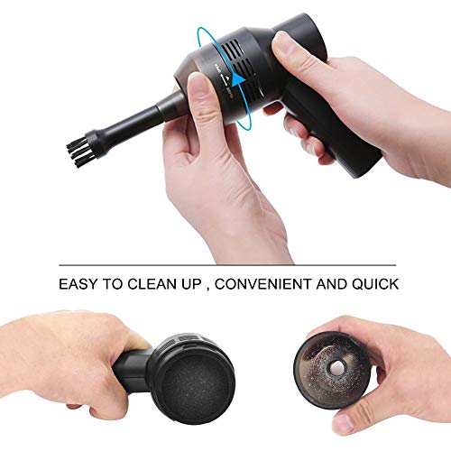 Coondmart Charge Cordless Mini Computer USB Keyboard Vacuum Cleaner Dust Hair Portable Handheld Brush Suction Machine Rechargeable Vacuum Cleaner - Thumbnail 5