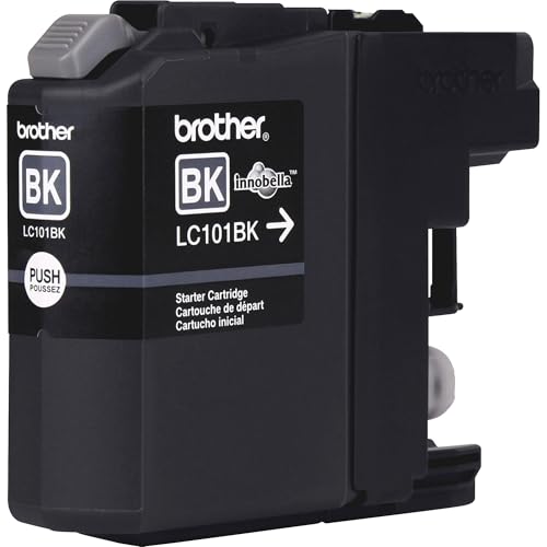 Brother Genuine Standard Yield Black Ink Cartridge, LC101BK, Replacement Black Ink, Page Yield Upto 300 Pages, LC101