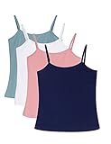 ADAMARIS Cotton Camisoles For Women Tank Tops For Women Pack Camis Vest White Red